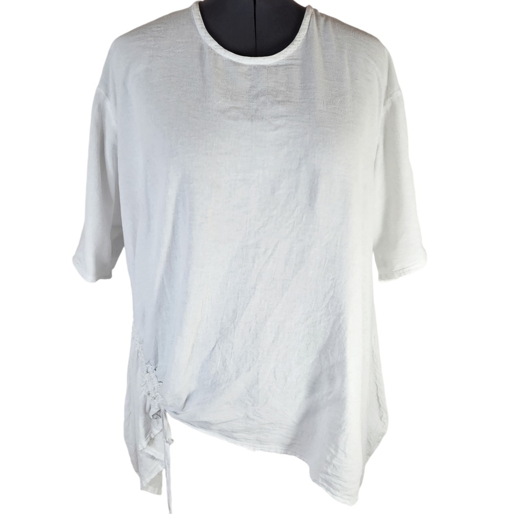 Oh My Gauze! Jojo Tunic Women's One Size White Cotton Lagenlook Boho Layering